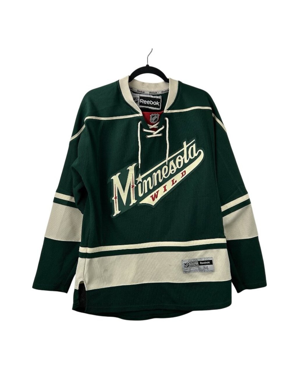 Reebok NHL Minnesota Wild Alternative Mikael Lehtinen #4 Hockey Jersey Mens Sz M